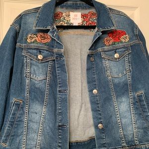 xo visions denim sherpa jacket